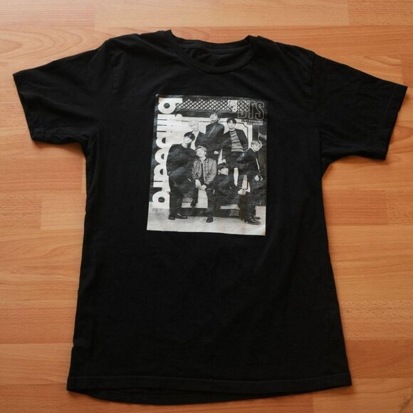 BTS Tops - 🖤 BTS Black Graphic Tee – Size S